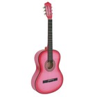 38  Beginners Acoustic Guitar With Guitar Case  Strap  Tuner And Pick Pink