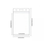 5pcs Vertical Clear Soft Plastic Id Card Badge Holder Waterproof Business Case