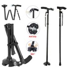 Folding Walking Cane Led Light Adjustable Aluminum Walking Stick Pivoting Base