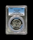 Canada  2005  50 Cents  Silver - Pcgs Sp69 - Top Pop      Raid Of Dieppe  Landing