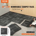 Vevor Carpet Tile Floor 24pcs Squares W padding Attached 20 x 20 mixed Gray