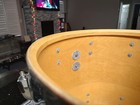Ludwig Vintage Early 1970 71 - Black Diamond Pearl 16  X 16  Floor Tom    Minty 