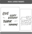M2416  Layered Thoughts Stamps And Cut Die Diy Scrapbook Card Craft Template