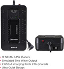 Cyberpower St900u Standby Ups Battery Backup And Surge Protector  900va 500w  12