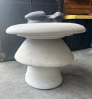 Vintage Porcelain Utility Pole Insulator Large Tan Mushroom Shape