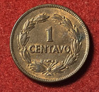Ecuador Centavo 1928 Red Unc Bronze Coin Km 67 T8671a