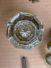 Vintage Antique Lot Glass Door Knobs Brass Back Plates 1917 Victorian Screws