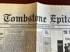 Vintage The Tombstone Epitaph Newspaper  Cochise County Arizona October 1881