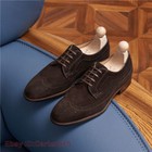 Men Lace Up Formal Dress Wedding Real Suede Leather Shoes Carved Wing Tip Brogue