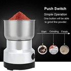 Electric Coffee Bean Grinder Nut Seed Grind Spice Crusher Mill Blender   Silver