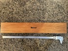 Starrett No 123 Vernier Caliper 26  Hardened Stabilized W  Wood Case