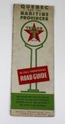 Texaco Quebec   Maritime Provinces Road Map 1951 Canada Montreal Nova Scotia