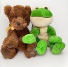 Russ Shining Stars Plush Teddy Bear And Turtle Stuffed Animal Lot 2006