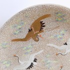 Antique Seiji Fukagawa Japanese Arita Porcelain 10  Plate Flying Cranes