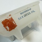San Diego   California Antique Milk Depression Souvenir Glass Bathtub Trinket