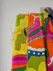 70s 80s Butterfly Fabric Yardage Floral Butterflies Lime Pink Chartreuse Vtg