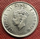 India  British 1947 Nickel Quarter  1 4  Rupee  George Vi  High Grade  Km  548