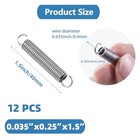 Pcs Extension Springs 304 Stainless Steel Extension 0 035 x0 25 x1 5  12