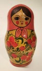 Vintage Matryoshka Russian Wooden Hand-painted Nesting Dolls Set Of 3  5    Tall