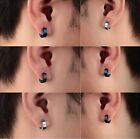2pcs Stainless Steel Small Hoop Earrings For Women Mens Hinged Huggie Piercing