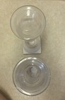 2 Beautiful Heavy Glass Pillar Candle Holders Square White Base 15  Tall