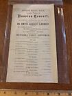 1870 Boston Music Hall Program  Russian Concert W National Fancy Costumes