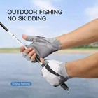 Fishing Gloves Half Finger Upf50  Breathable Sun Uv Protective Non-slip Gloves