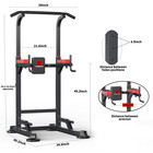 Power Tower Dip Station   Pull-up Bar  Adjustable Height  450lbs Load  Home Gym