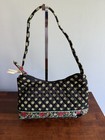Nwt Vera Bradley Post Shoulder Bag Vibrant Black