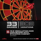 Electronic Dartboard Arcade Gaming Cabinet 24 Games Soft Tip Pro Darts Set