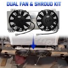 For Tru-cool 40k Derale Huron 13-row Transmission Cooler Dual Fan   Shroud Kit