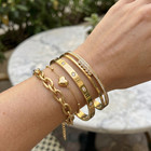 Lenora Heart Bead Gold Bracelet
