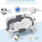 Foldable Bathtub collapsible Bathtub Durable Essential Infant Bath Tub Gray