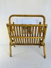 Vintage Bamboo And Rattan Magazine Rack Mcm Boho Style