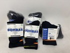 Bombas Youth Kids Better Black Crew Calf Socks Lot Of 9 Pairs Xs Shoe Size 1-4