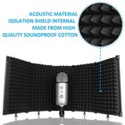 Mic Isolation Shield - Portable Studio Acoustic Sound Shield With Absorbing F   