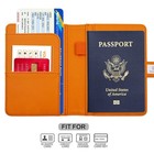 Premium Leather Passport Holder Covers Case  Waterproof Rfid Blocking Travel    