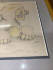 Framed Signed Lion King Simba Drawing - Baby Boy   s Nursery Art