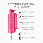 Burn Pepper Spray Women Self Defense   Personal Safety Police Grade 2 Pack Pink