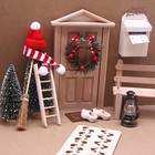 1 12 Scale Dollhouse Miniature Lot Christmas Decoration Santa Festival Accessory