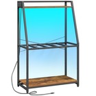20-29 Gallon Fish Tank Stand With Power Outlets   Led Light