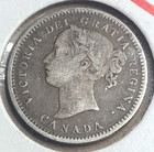 1871-h Canada 10 Cents Dime Sterling Silver  925 Coin - Queeen Victoria  946 