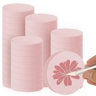 30pcs Pink Rubber Carving 2x2 Inch Linoleum Blocks For Printmaking Small Round 