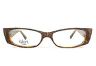 Jean Lafont Eyeglasses Frames Damoiselle 347 Brown Lace Cat Eye 52-14-140