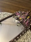 Antique vintage Victorian Dresser Tray Perfume Pearls  Flowers Vanity Mirror 18 