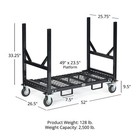 Titan Attachments Mobile Industrial Bar Cradle Cart  Heavy-duty Rolling Platform