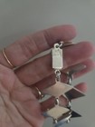 Vintage Taxco Mexico 925 Sterling Silver Black Enamel Geometric Link Bracelet