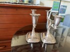 Antique 1847 Rogers Bros Daffodil Candelabras Candle Holders Pair