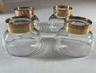 Vintage Buecler Cobra Dessert Bowls With Copper   Brass Holders