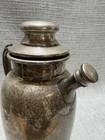 Vintage Silver Plate Cocktail Shaker W Handle Spout Barware Mid Century